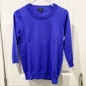 J. Crew blue merino wooo sweater Sz S
